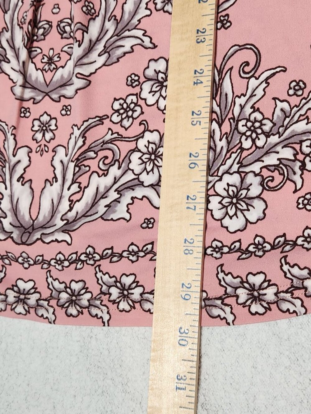 Belle by Kim Gravel Top Pink Floral Half Button Down Top, 1X - Picture 10 of 15